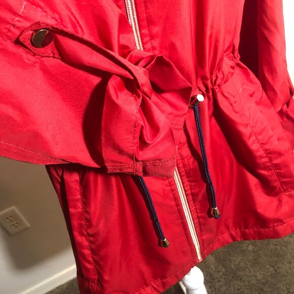 Susan Graver Red Lightweight Hooded Jacket - Size S - Picture 6 of 16